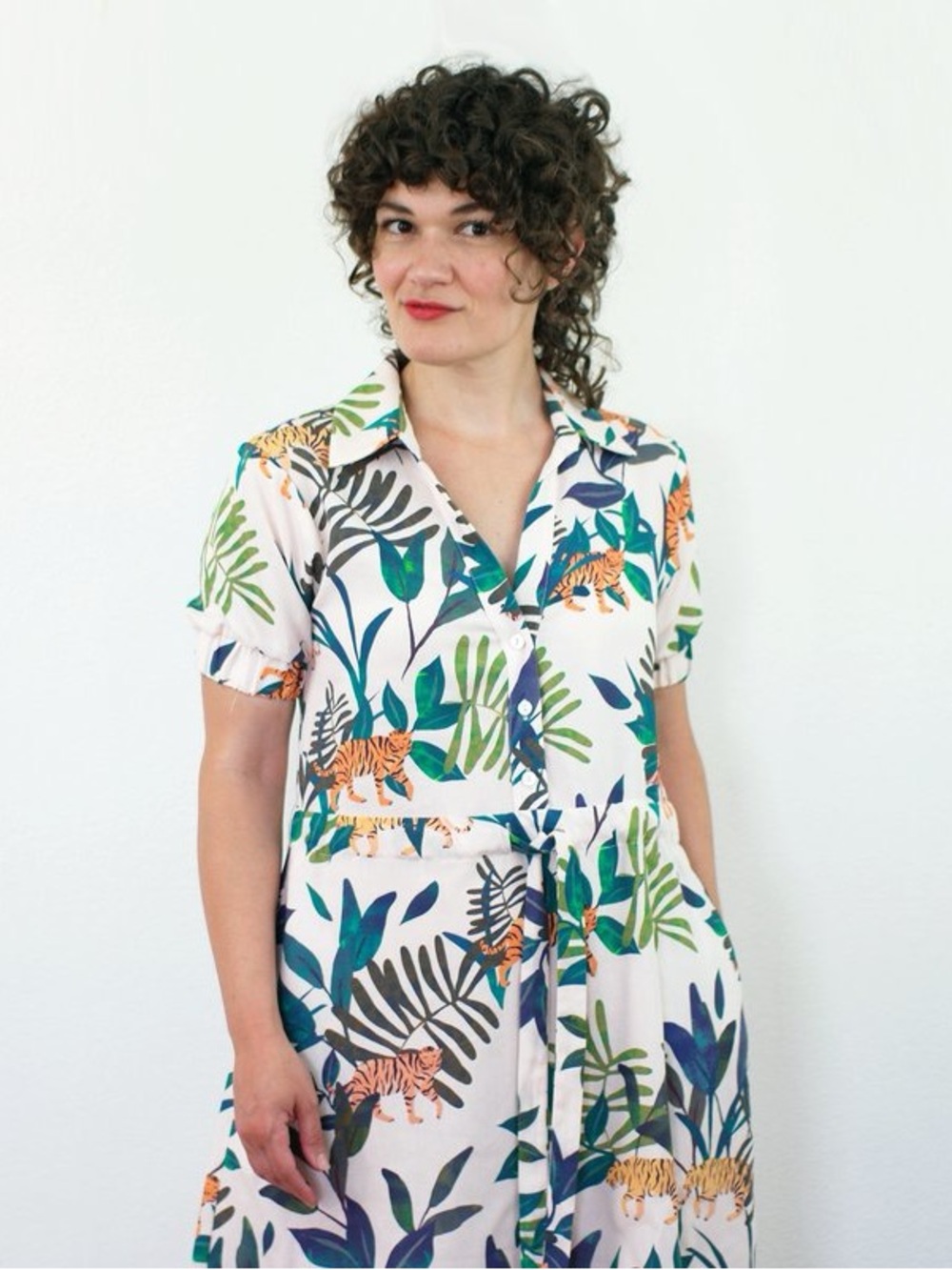 Corey Lynn Calter Leila Dress Tiger Print